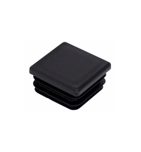 Square Tube End Cap - 40 x 40 mm, Black