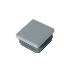 Square Tube End Cap - 40 x 40 mm, Grey