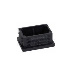 Rectangular Tube End Cap - 40 x 30 mm, Black