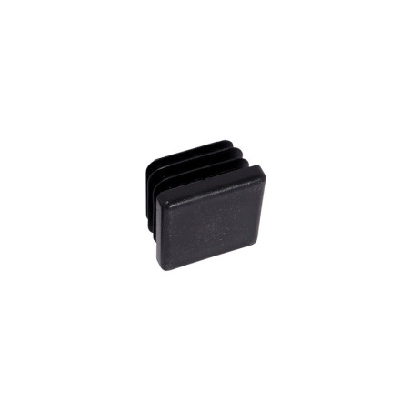 Square Tube End Cap - 25 x 25 mm, Black