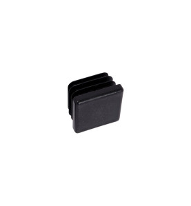 Square Tube End Cap - 25 x 25 mm, Black