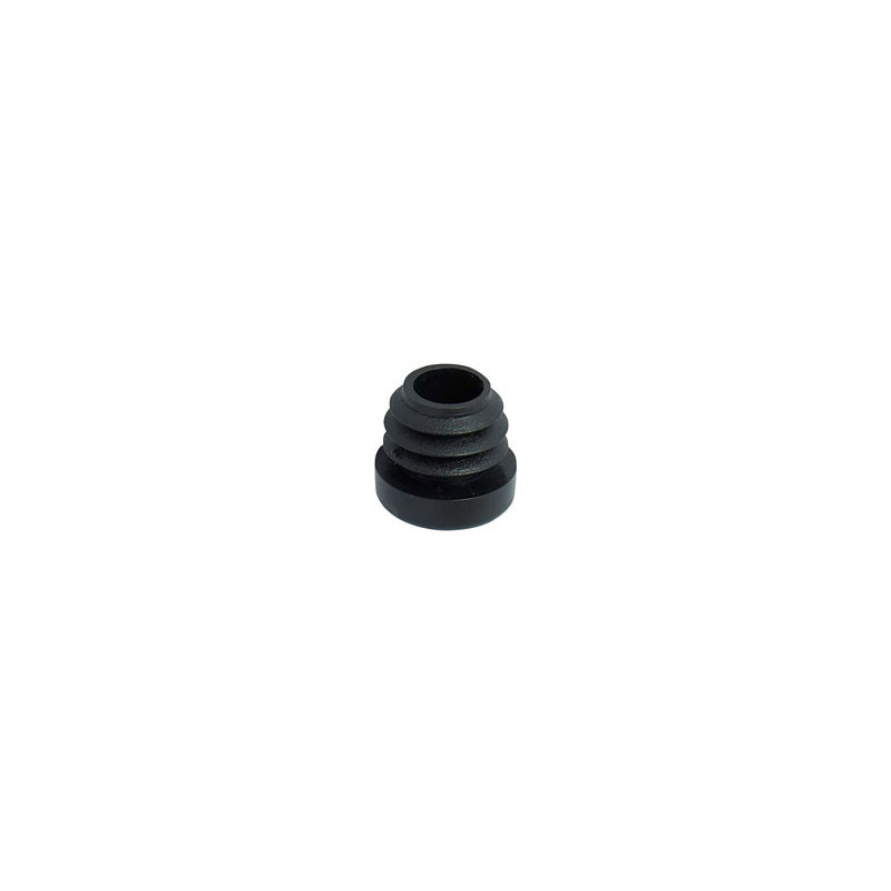 Round Tube End Cap - 16 mm, Black