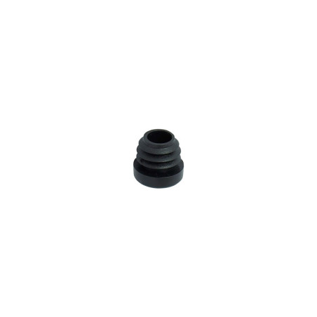 Round Tube End Cap - 16 mm, Black