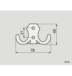 Z-004 Furniture Hook - Matt Chrome