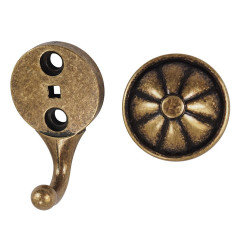 Nomet Sol G4 Furniture Hook - Single, Antique Brass