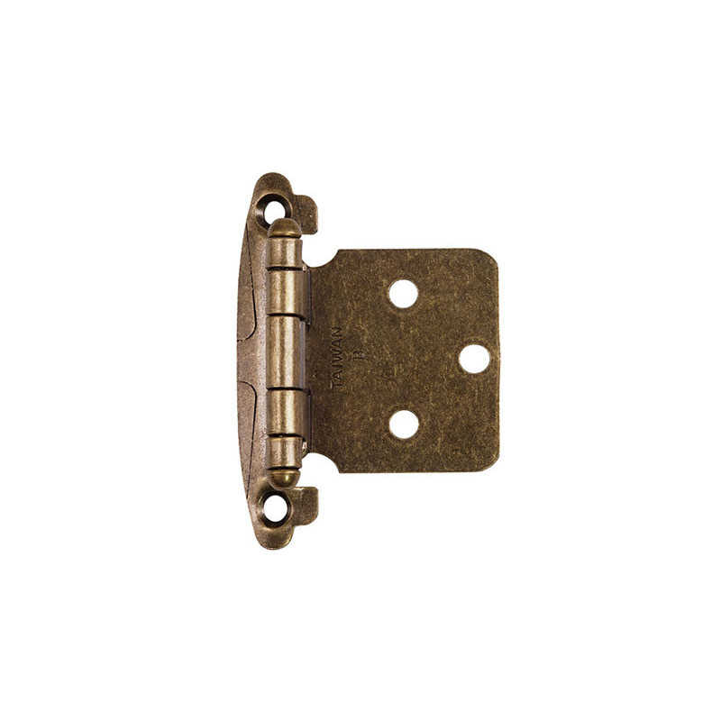 Self Closing Furniture Hinge - Overlay, Bronze