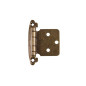 Self Closing Furniture Hinge - Overlay, Bronze