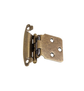 Self Closing Furniture Hinge - Overlay, Bronze