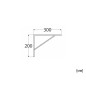DMX WSWP Reinforced Shelf Support Bracket -  300 x 200 mm, White