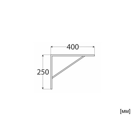 DMX WSWP Reinforced Shelf Support Bracket -  400 x 250 mm