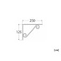 Декоративна ъглова конзола за дървени рафтове DMX WOP - 250 x 125 мм, Черен