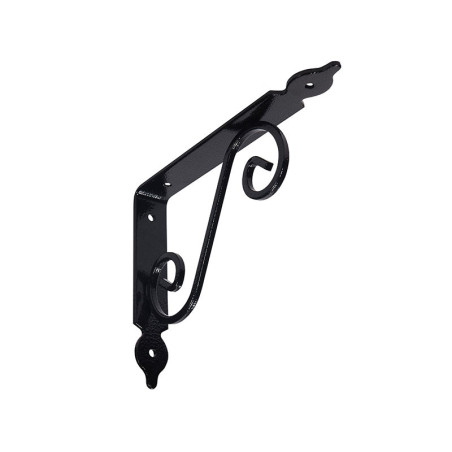 WOZ Ornamental Shelf Support Bracket - 190 x 140 mm, Black