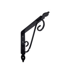 WOZ Ornamental Shelf Support Bracket - 240 x 190 mm, Black