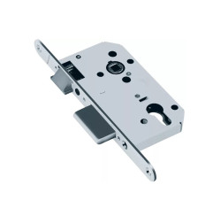 FAB 70 x 50 mm Lock For Wooden Interior Doors - Cylinder, Chrome Matt