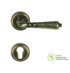 Forme Vintage Antik Interior Door Handles - Antique Silver, For Cylinder