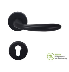 Forme Basic Padova Interior Door Handles - For Cylinder, Matt Black