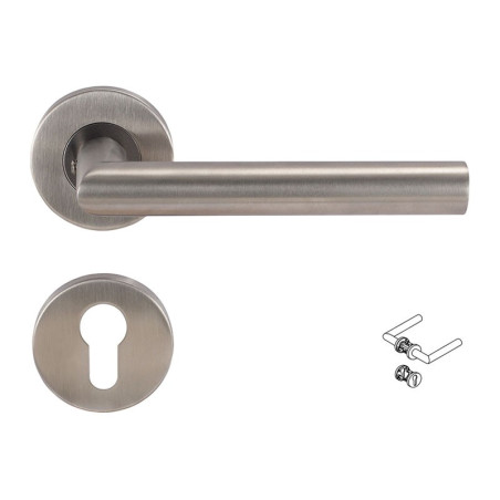 Dormakaba Pure 8906 Interior Door Handles - For Cylinder, Inox