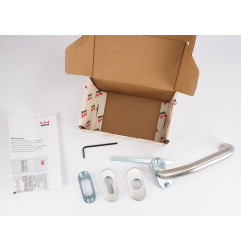 Dormakaba Pure 8100V Handle For Narrow Stile Doors - For Cylinder, Inox, Right