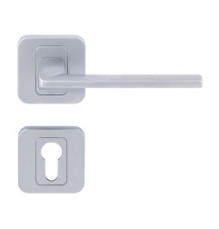 Pem Interior Door Handles - Matte Chrome, For Cylinder