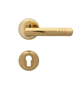 Wega Door Handle - For Cylinder, Gold