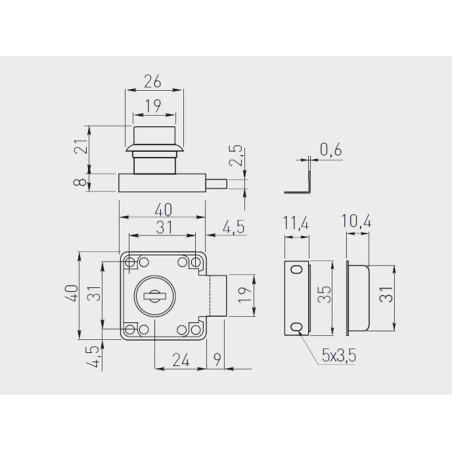 GTV-138 Rim Lock