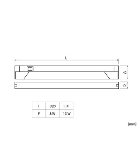 OSV-OPD-8W Luminescent Lamp - scheme