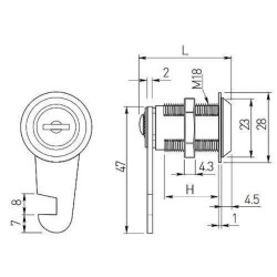 GTV Z-103 Cam Lock - 16 mm