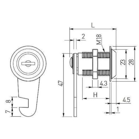 GTV Z-103 Cam Lock - 16 mm