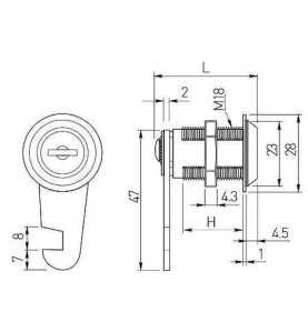 GTV Z-103 Cam Lock - 20 mm