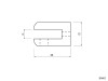 RA-R913/CP Cylindrical Glass Shelf Support - scheme