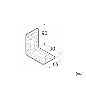 KP 1 Wide Strengthened Angle Bracket - Scheme