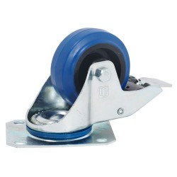 Adam Hall 372091 Ball-bearing Swivel Castor With Plate And Brake - ∅80 mm