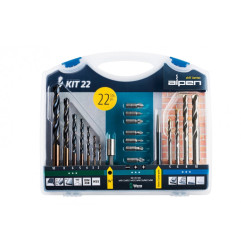 Комплект свредла и накрайници за отвертки Alpen Kit 22