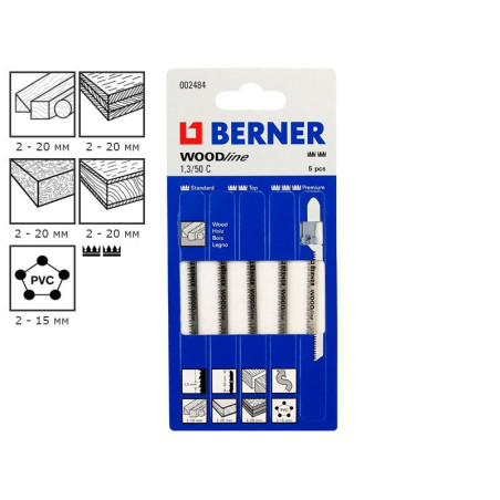 Berner WoodLine 1.3/50 C Jigsaw Blades