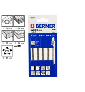 Ножове за прободен трион (зеге) за дърво Berner WoodLine 1.3/50 C