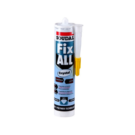 Кристално прозрачно лепило Soudal Fix All Crystal - 290 мл