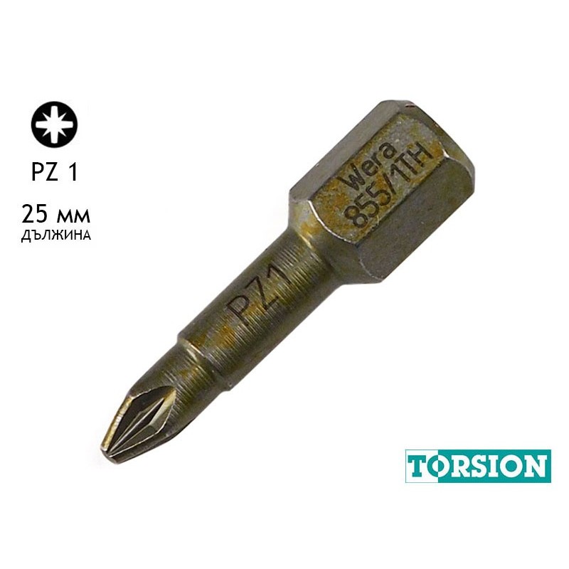 Wera 855/1 TH Bit - 25 mm, PZ 1
