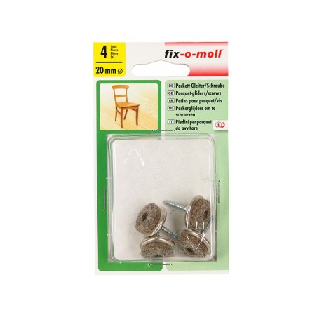 Fix-o-moll Parquet-gliders With Screw - 4 pc.