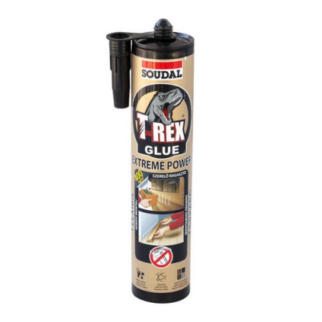 Бързо втвърдяващо се монтажно лепило подсилено с фибри Soudal T-rex