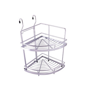 2-tier Kitchen Hanging Wire Corner Spice Rack