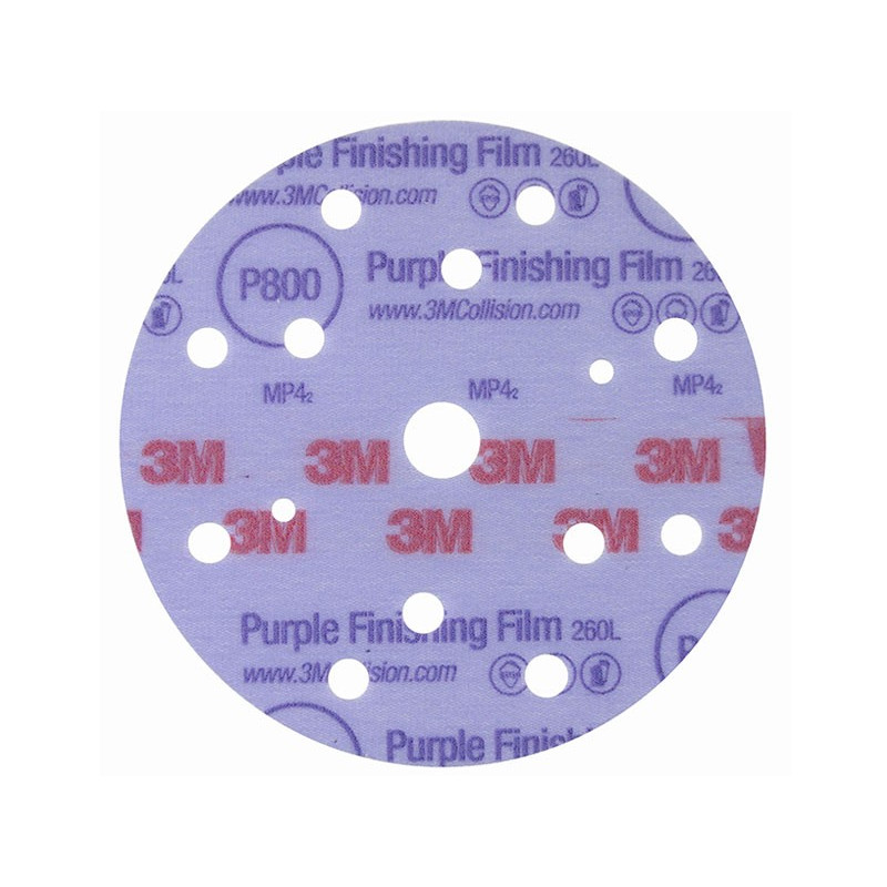 3M 260L Hookit Abrasive Velcro Film Disc - 150 mm, P800