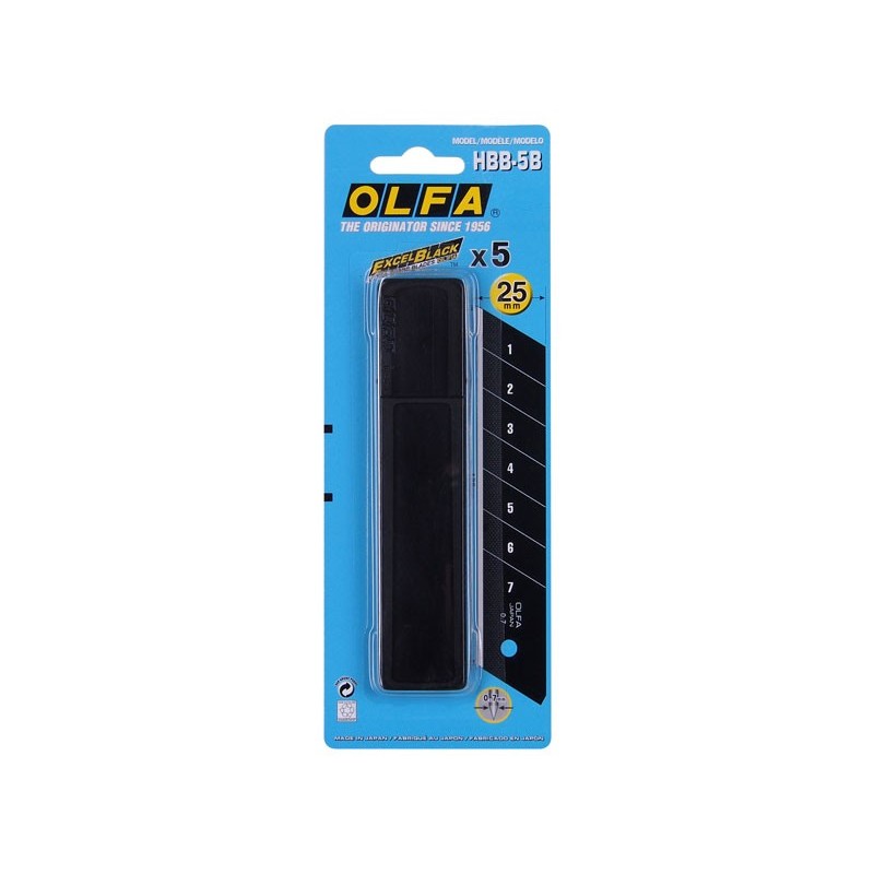 Olfa Excel Black HBB Spare Blades - 25 mm, 5 pcs Olfa Excel Black HBB Spare Blades - 25 mm, 5 pcs