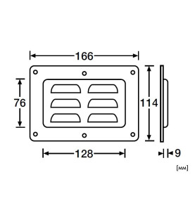 Adam Hall 8791 Steel Ventilation Dish - Scheme