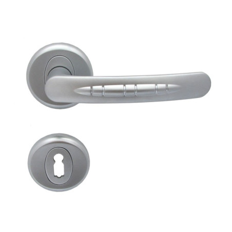 Cobra Door Handle - For Standard Key, matte chrome