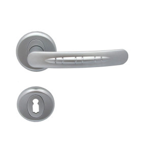Cobra Door Handle - For Standard Key, matte chrome
