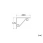 Декоративна ъглова конзола за дървени рафтове DMX WOP - 200 x 125 мм, Черен