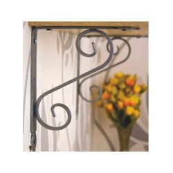 DMX WOZ Ornamental Shelf Support Bracket - 140 x 110 mm, Black