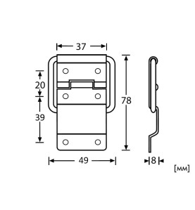 Adam Hall 2529A Strut Hinge