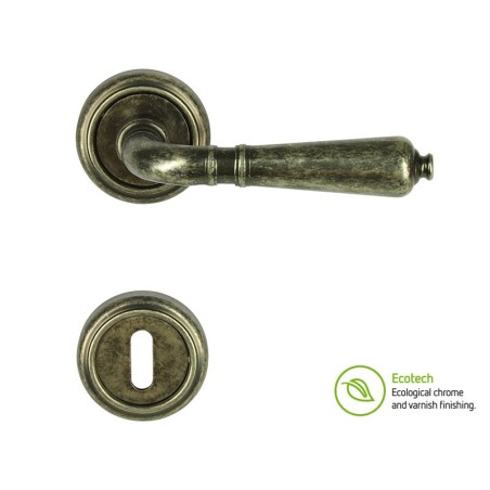 Forme Vintage Antik Interior Door Handles - Antique Silver, For Standard Key