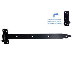 ZP Gate Strap Hinge - 500 mm, ∅16 мм, Black